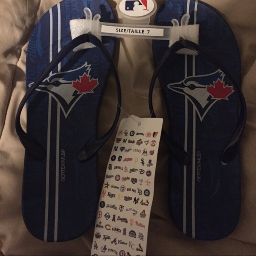 Blue Jay flip flops